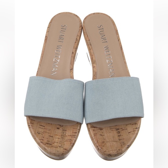 Denim Stuart Weitzman wedges - Picture 1 of 5